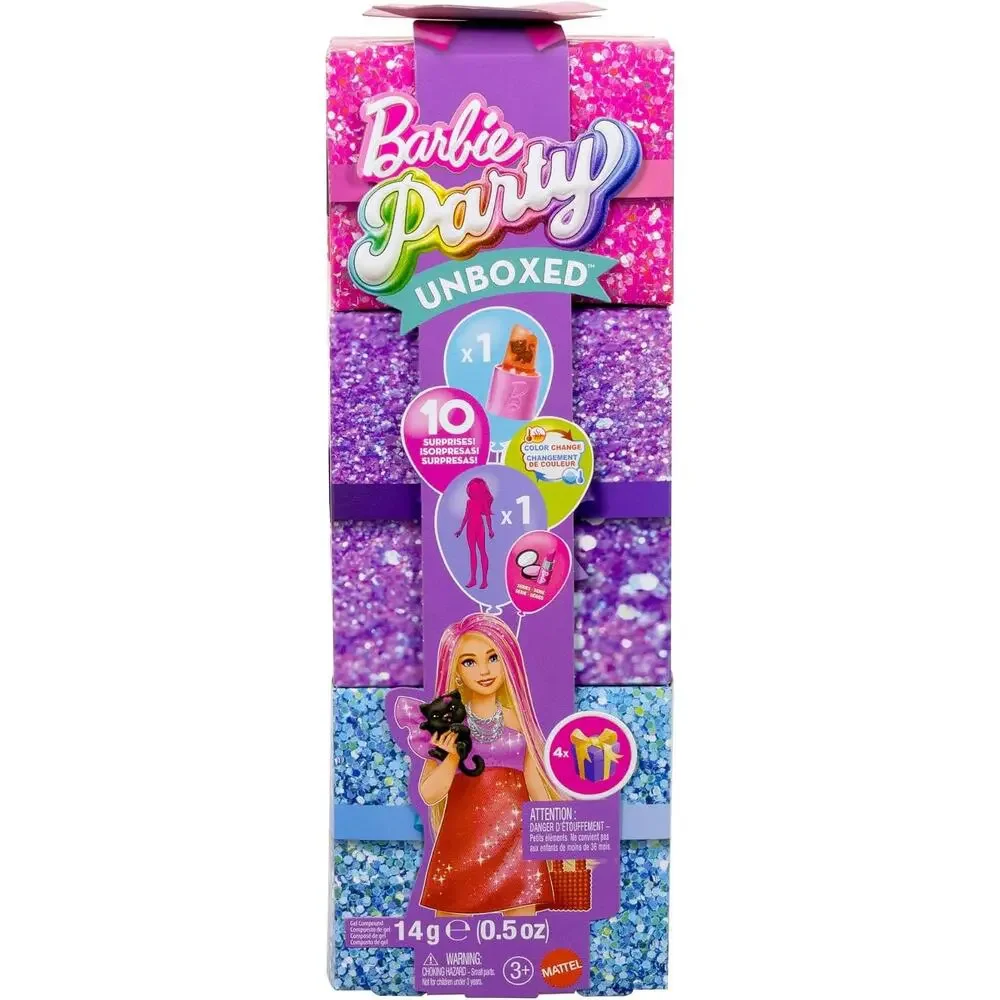 Party Unboxed Glam Party Series Sparkle Doll Accessories with 10 Surprises
